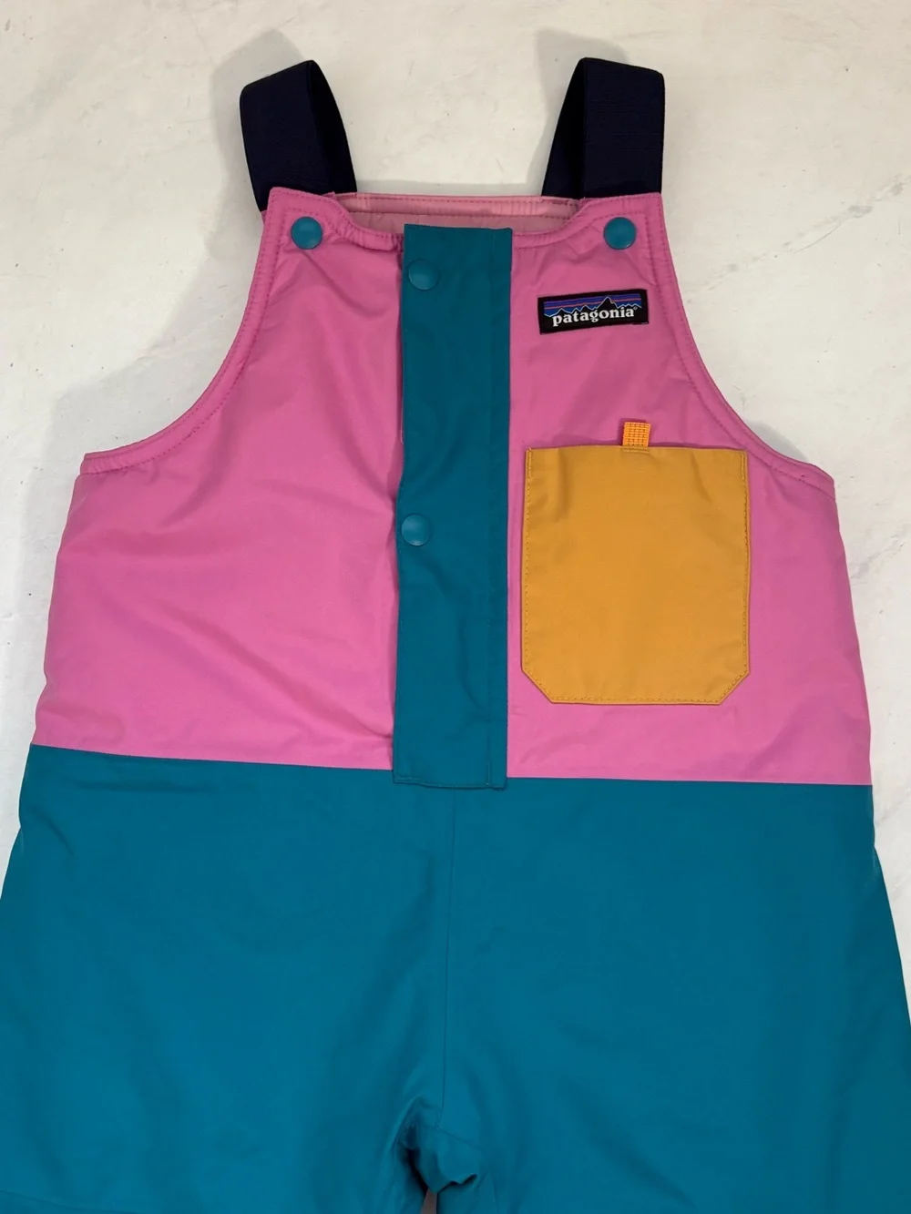Patagonia Kids Size 2T Multicolor Baby Snow Pile Bibs Colorblock Retro Winter